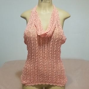 Arden B, cute crochet halter top, size small